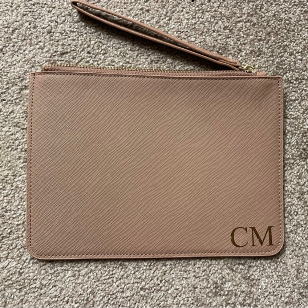 NEW Camellia and Love Wristlet - initials CM